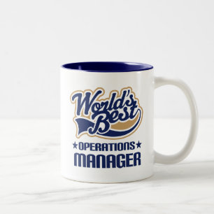 Cadeauidee voor Operations Manager (Wereld het bes Tweekleurige Koffiemok