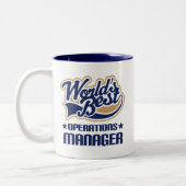 Cadeauidee voor Operations Manager (Wereld het bes Tweekleurige Koffiemok (Links)
