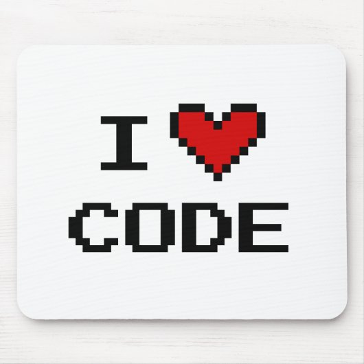 Cadeauidee voor programmeur | i hartcode mousepad muismat (Voorkant)