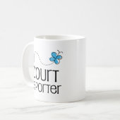 Cadeauidee voor rechtbankverslaggever (vlinder) koffiemok (Voorkant links)