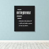 Cadeauideeën voor definitie van ondernemer canvas afdruk (Insitu (Houten vloer))