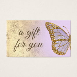 cadeaukaart voor lavender - vlinder visitekaartje