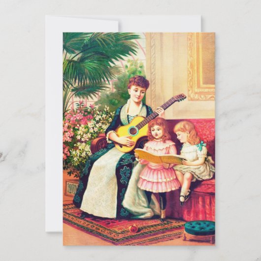 CadeauKaart voor Moederdag/Klassieke mama en kinde Feestdagenkaart (Voorkant)