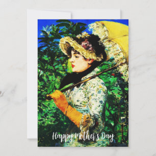 CadeauKaart voor Moederdag/Klassieke Victoriaans v Feestdagenkaart