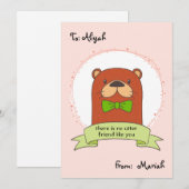 Cadeaukaart voor vriendschap tussen kinderen feestdagenkaart (Voorkant / Achterkant)