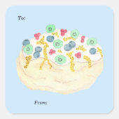 Cadeaukleefbriefje Vierkante Sticker (Voorkant)