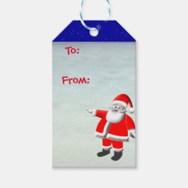 CadeauLabel met vaste kerstman