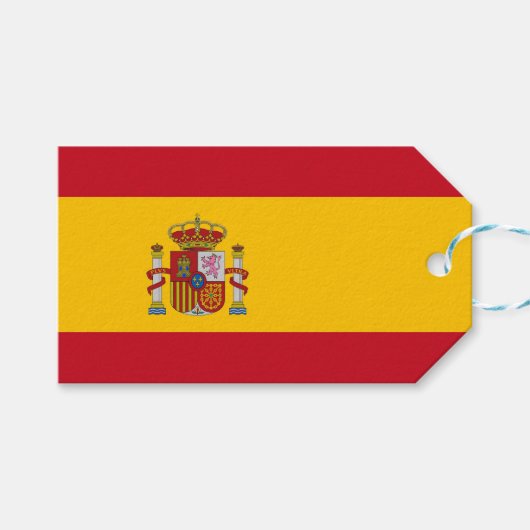CadeauLabel met vlag van Spanje (Voorkant (Horizontaal))