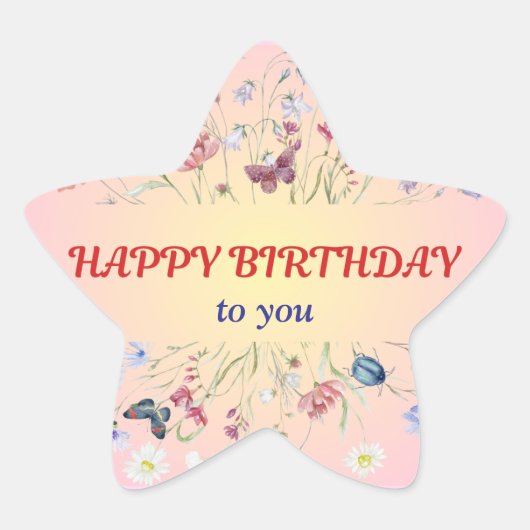 CadeauLabel Ster Sticker (Voorkant)