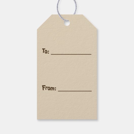 cadeaulabels voor buffalo cartoon (Achterkant)