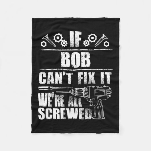 Cadeaunaam Fix It Grappige Verjaardag Gepersonalis Fleece Deken (Voorkant)