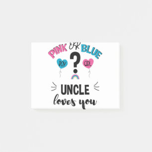Cadeauonthulling Baby Geslacht Roze Of Blauw Oom H Post-it® Notes