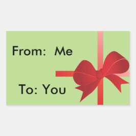 Cadeaupakbonnen die je kunt aanpassen! rechthoekige sticker