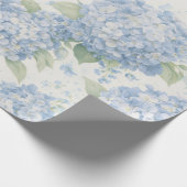 Cadeaupapier | Blauw Hydrangeabloemen Geschenkpapi (Hoek)