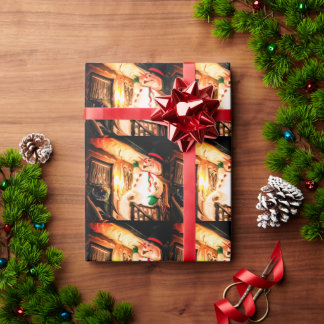 Cadeaupapier dat het Snowman-ontwerp voorstelt