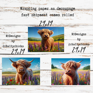 Cadeaupapier Decoupage 3 Highland Rund Ontwerpen