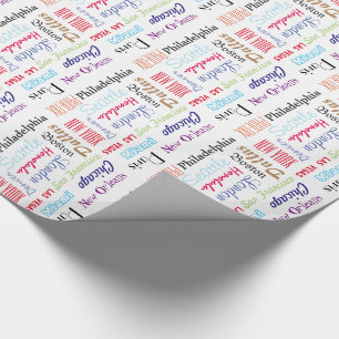 Cadeaupapier Favoriete Plaatsen Populaire Steden A