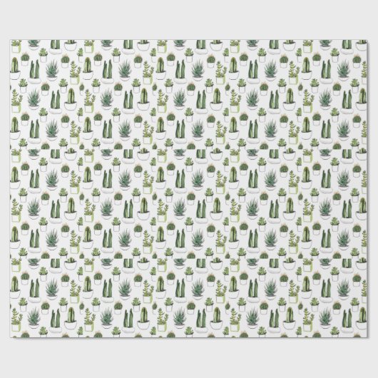 cadeaupapier met cactusthema (Vlak)