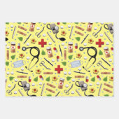 Cadeaupapier met doktersmotief vellen (Voorkant 2)