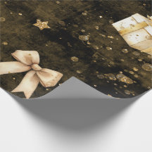 Cadeaupapier met gouden glitters glinsterende ster