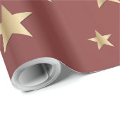 Cadeaupapier met gouden sterren (Rol Hoek)