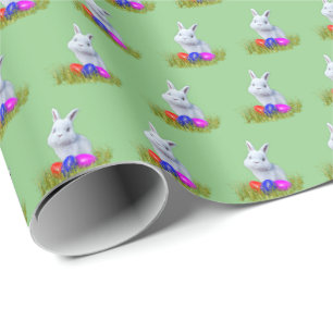 Cadeaupapier met Konijn voor Pasen