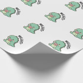 Cadeaupapier met leuke dinosaurus (Hoek)