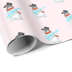 Cadeaupapier met Rots Sneeuwman