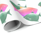 cadeaupapier met vispatroon (Rol Hoek)
