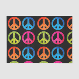 Cadeaupapier met vredesborden tissuepapier