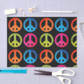 Cadeaupapier met vredesborden tissuepapier (Craft)