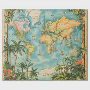 Cadeaupapier- Oude Atlas Cadeaupapier