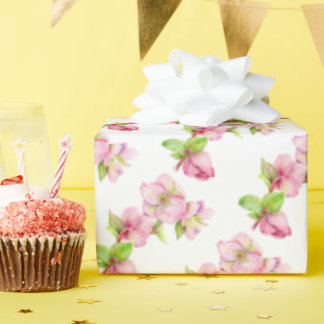 Cadeaupapier Rol - Roze Hellebore Bloem