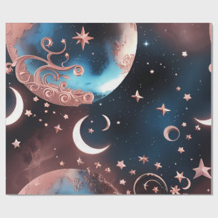 Cadeaupapier – Rose Goud Kleurige Maan