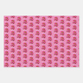 Cadeaupapier Roze Pioenrozen. (Voorkant 2)