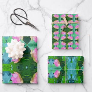 Cadeaupapier Roze Waterverf Lotus