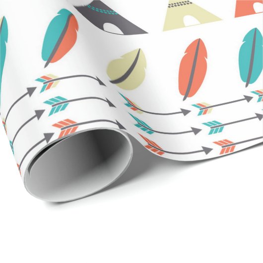 Cadeaupapier - Teepee Tribal (Rol Hoek)
