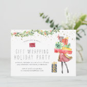 Cadeaupapier | Uitnodiging voor feestelijke feest (Staand voorkant)