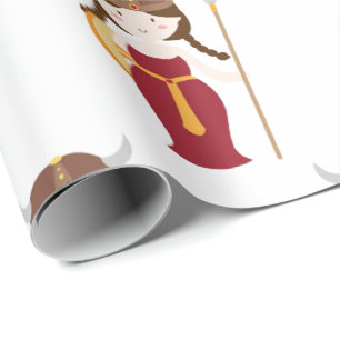 Cadeaupapier - Viking krijgerprinses