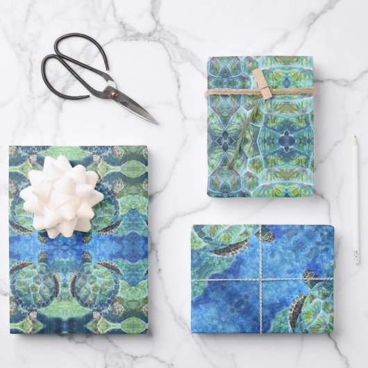 Cadeaupapier Zee Turtle #2 (Voorkant)