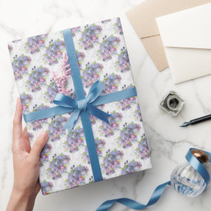 Cadeaupapierrol - Lavendel & Roze Bloemen Cadeaupapier