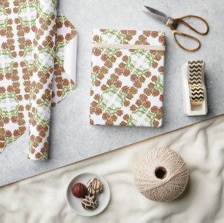 Cadeaupapierrol - Vlinder Tuberosa Bloemen Cadeaupapier