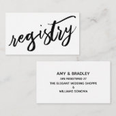 Cadeauregister zwart en wit Casual handschrift Informatiekaartje (Voorkant / Achterkant)