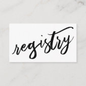 Cadeauregister zwart en wit Casual handschrift Informatiekaartje (Voorkant)