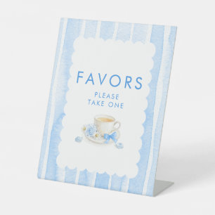 Cadeaus Blauwe Jongens Baby Shower Tafelbord Reclamebord Met Voetstuk
