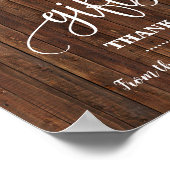 Cadeaus Bord Western Bruiloft Receptie Poster (Hoek)