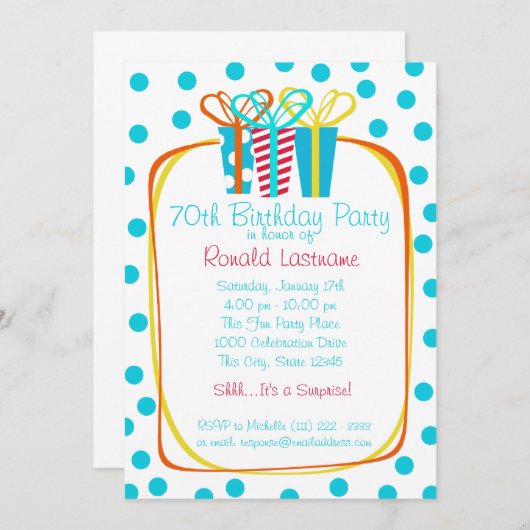 Cadeaus Cadeaus Party Kaart (Voorkant / Achterkant)