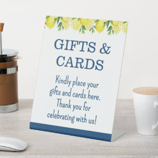 Cadeaus en Kaarten Citroen Bruiloftsborrel Bord Reclamebord Met Voetstuk