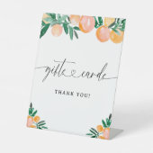 Cadeaus en Kaarten Little Cutie Citrus Baby shower Reclamebord Met Voetstuk (Voorkant)