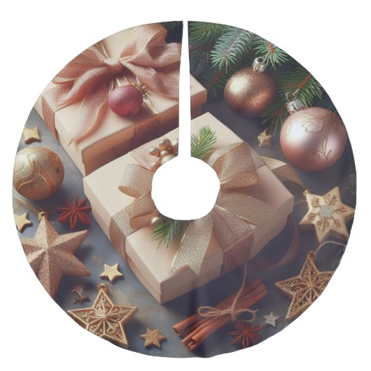 Cadeaus en kerstversieringen kerstboom rok (Voorkant)